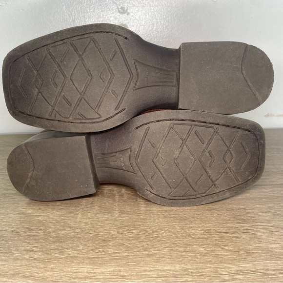 Ariat Quickdraw VentTek Western Wear Boots 4LR Youth 2 Orange Brown Blue Worn - Picture 13 of 15